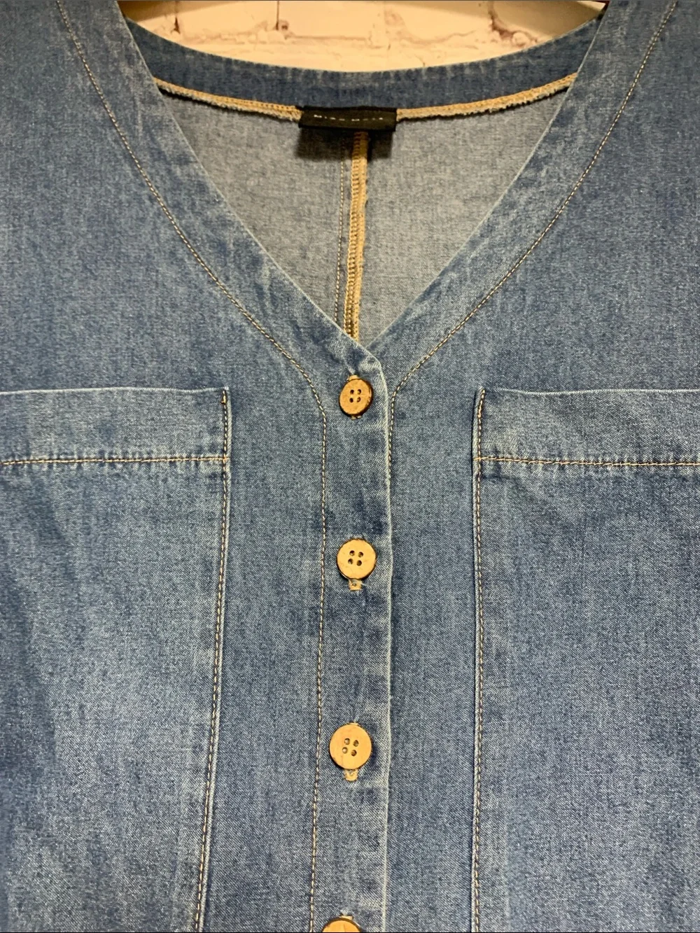 Miou Muse Jean Denim Jumpsuit Size L - Picture 4 of 7